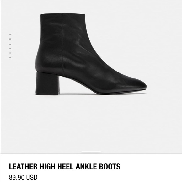 zara block heel boots